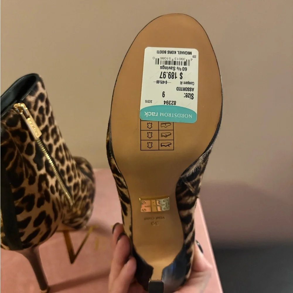 Brand New without Box Michael Kors Leopard Platform Boots Size 9 - Picture 7 of 8